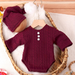 Ylsteed 2 Pieces Set Newborn Photo Shooting Clothes Knitting Baby Boy Jumpsuit with Pompom Hat Infant Photography Props_viptrois.com