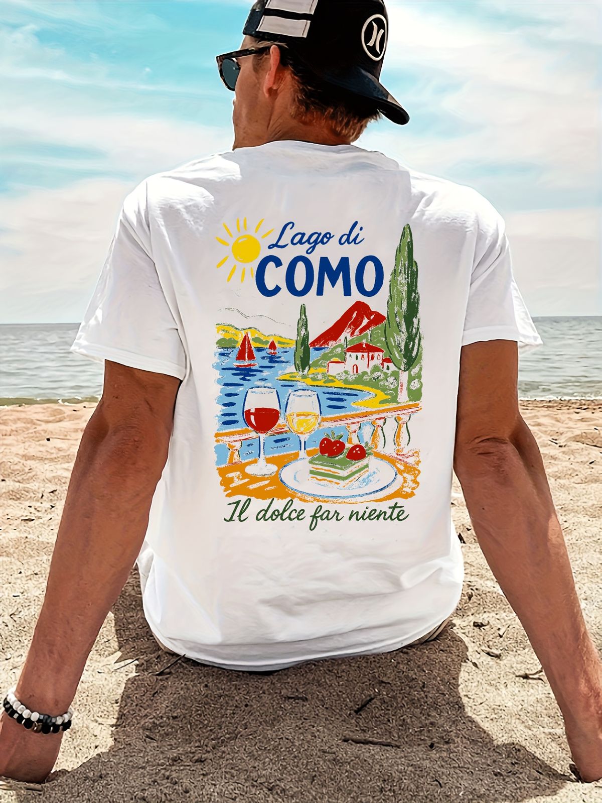 Maglietta Uomo 100% Cotone 180g Collo Tondo Stampa Casual Estivo Confortevole Vestibilità Regolare_viptrois.com