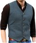 Man's Clothing Men's Waistcoat V-neck Groom And Best Man Wedding Dress Waistcoat_viptrois.com