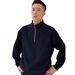 Retro Top Corduroy Stand Up Collar Jacket Men's Half Zip Casual Solid Color Hoodie_viptrois.com