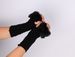 Men's Gloves Butterfly Pattern Plus Wool Gloves New Style Knitted Gloves Half Finger Computer Gloves Wool Mouth Warm_viptrois.com
