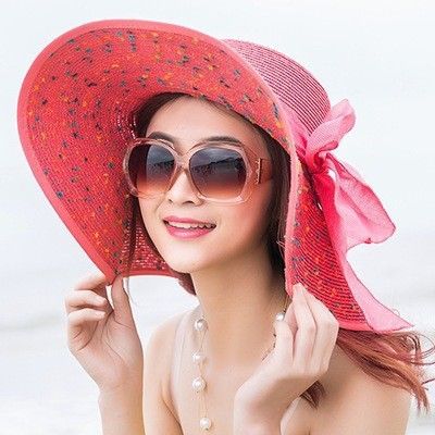 Summer Wide Beach Straw Vacation Versatile Large Brim Cool Sun Hat For Women_viptrois.com