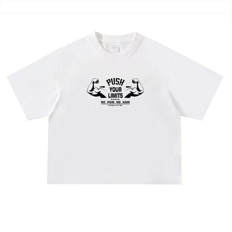 Heavyweight Korean Version Of Men's Heavy Short-sleeved T-shirt Pure Cotton Simple Casual Loose Fitness Trendy Men's Summer_viptrois.com
