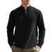 Cross-Border Independent Station Autumn Winter American Style Simple Casual Men's Loose Jacquard Stand Collar Half-Zip_viptrois.com