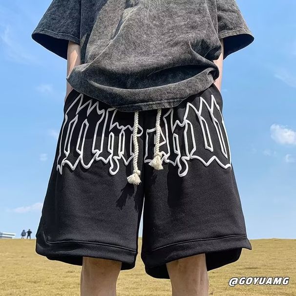 Men's Clothing Summer Shorts Ins Sports Loose Large Size Basketball Pants_viptrois.com