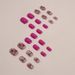 Short European Square Rose Red Floral Ins Style Autumn Elegant White Nail Finished Manicure_viptrois.com