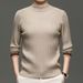 Pure Autumn Winter New Anti-Pilling Sweater Men's Round Neck Jacquard Base Shirt Casual Warm Knitted Top Inner Wear_viptrois.com