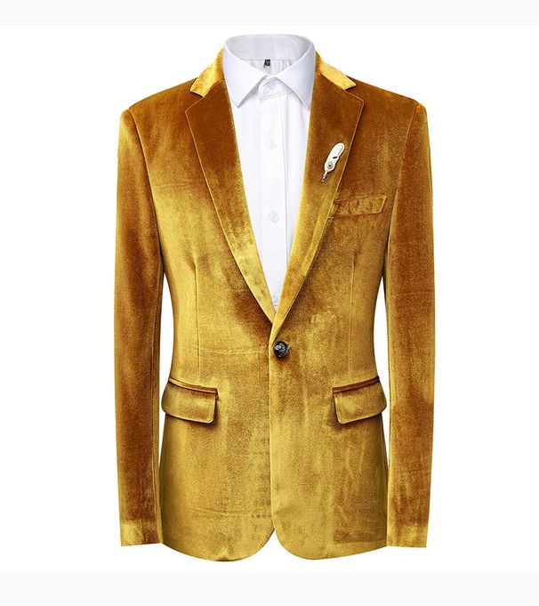 Men's Clothing Fashion Brand Men's Autumn Clothing New Velvet Suit Host Dress Large Size Suit Men_viptrois.com