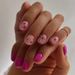 Short European Square Rose Red Floral Ins Style Autumn Elegant White Nail Finished Manicure_viptrois.com