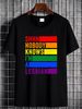 Shhh Nobody Knows I'm A Lesbian LGBTQ Gay Pride T-Shirt Flag Quote Rainbow Soft Designer Clothes Graphic Slightly Fashion Top For Everyday Wear_viptrois.com