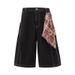 Summer New Style Men's Denim Shorts American Retro Versatile Simple Loose Straight Leg Wide Leg Slimming Casual_viptrois.com