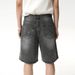 Men's Clothing Summer Ink Splashed Design Loose Wide Leg Black And Gray Jeans_viptrois.com