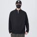Half-Zip Double-Sided Thermal Long Sleeve T-Shirt Men, Thickened For Autumn And Winter, Warm Base Layer, High Neck_viptrois.com