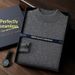 Nordmann First-Line Men's Semi-High Collar 100% Pure Classic Solid Color Business Plus Size Knitted Base Cashmere Sweater_viptrois.com