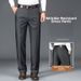 Men's Casual Quick Drying Thin Dress Pants Summer Loose Straight Leg Sports Business Formal Work Youth_viptrois.com