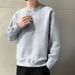 Men's Corduroy Long Sleeve Pullover – Lightweight Spring Essential, Crew Neck, Minimalist Streetwear (M-5XL, Breathable, Layering-Ready)_viptrois.com