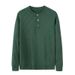 Men's Henley Neck Knit Sweater – Slim-Fit Breathable Pullover For Business Casual (White/Black/Green/Beige, M-XXXL)_viptrois.com