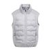Men's Slim Fit Down Vest – Lightweight Warmth, Stand Collar, Black/Grey/Beige, S-3XL_viptrois.com