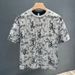 Fashion Trend Summer Short-sleeved T-shirt New Loose Cartoon Animation Pattern Niche Letter Versatile Top_viptrois.com