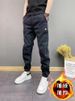 Men's Black Jogger Pants European Style Loose Fit Casual Trousers Korean Style Spring Autumn Versatile Cool Loose Bottoms_viptrois.com