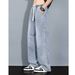 American High Street Hooligan Handsome Jeans For Men In Autumn, Showing Off Height And Thinness, Loose Wide Pants,_viptrois.com