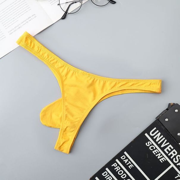 Pulse European Size Thong Underwear Sexy Men's U-Convex Foreign Trade Waistband T-Pants Pure Cotton Elephant Nose_viptrois.com