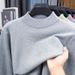 Pulse Cross-Border Foreign Trade Half Turtleneck Sweater 2025 Autumn Winter New Solid Color Pullover Base Knitwear Men's_viptrois.com