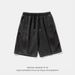 Men's Clothing Loose Leaf Split Design Denim Shorts Men Summer New Style Washed Old Fashion Brand Loose Casual Five Point Pants_viptrois.com