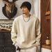 American Retro Heavyweight T-Shirt Long Sleeve Trendy Brand Air Layer Sweatshirt Men Spring Autumn Loose Knitwear Jacket_viptrois.com