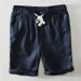 Men's Clothing Straight Drawstring Shorts Men's Solid Color Casual Pants Linen Large Size Breathable Loose Beach Pants_viptrois.com