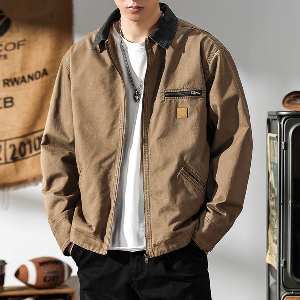 Spring And Retro Men's Autumn American Style Amekaji Interstellar Detroit Cotton Workwear Jacket Men_viptrois.com
