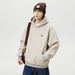 Nordmann Heavyweight Textured Woolen Hooded Sweatshirt Autumn Style Split Structure Color-Block Embroidery Trendy Loose Hoodie_viptrois.com
