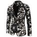 Men's famous clan style printed suit suit men's casual single west coat_viptrois.com
