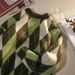 Pure 2023 Green Diamond Pattern Knitted Men's Korean Loose Pullover Round Neck Lazy Style Color Block Versatile Sweater_viptrois.com