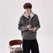 Color Blocked Hooded Twisted Pattern Thick Knit Sweater, Men's And Women's Loose Top_viptrois.com