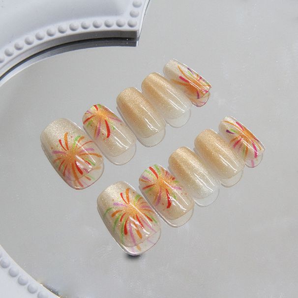 False Nails Fireworks Cat Eye Wear Nail Detachable Nail Nail Nail Patch Nail Patch Gradient Nail 30 Pieces_viptrois.com