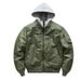 Autumn Winter New Bomber Men's Solid Color Trendy High Street American Style Cotton Jacket With Detachable Hat_viptrois.com