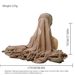 Pile Hat With Chiffon Scarf – All-in-One Women's Headwear (Fashionable Solid Color Sunshade, Ethnic Lazy Headscarf & Hat Combo)_viptrois.com