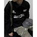Autumn And Winter Letter Half Zipper Lapel Hoodie, Fashionable And Casual, Versatile, Loose And Stylish Top_viptrois.com