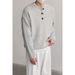 Monochrome Man- Autumn Winter New Knitted Sweater Men's Henley Collar High-End Coat British Business Warm Foreign Trade Wholesale_viptrois.com