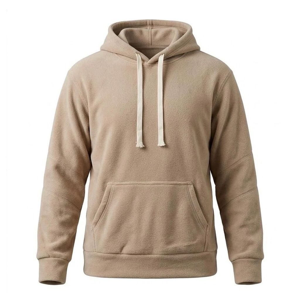 Men's Clothing Men's Casual Sports Sweatshirt Style Commuter Hooded With Pockets Solid Color Fleece Loose Fit_viptrois.com