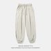 Men's Clothing Silk Leggings For Men Spring And Summer Casual Pants With Pleated Design And Side Stitching, Trendy Brand Loose Sports Trousers_viptrois.com