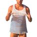 Men's Clothing Men's Knitted Sleeveless Vest Casual Vacation Striped Contrast Color Men's Tops Summer_viptrois.com