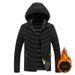 Rib Clothes, Cotton-padded Clothes For Men, Slim-fit Removable Hats, Piled Thickened Hooded Jackets For Men_viptrois.com