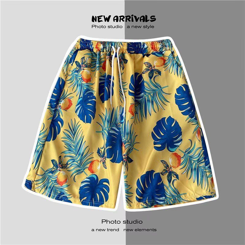Men's Thin Beach Pants Hawaiian Quick-Drying Shorts _viptrois.com