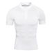 Men's Clothing Short Sleeve Sportswear Personal Trainer Work Clothes Stand Up Collar Zipper Fitness Clothing T Shirt Sports Quick Drying Clothes_viptrois.com