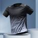 New Quick Drying T-shirt Men's Sports Suit Loose Ice Silk Summer Thin Fitness Clothes Training Running Clothes Short Sleeved Top_viptrois.com