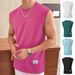 Men's Clothing Men's Muscle Fitness Sports Casual Sleeveless Vest Quick Drying Patch Lettering Fashion Vest For Summer_viptrois.com
