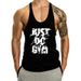 Men's Clothing Sports Exercise Leisure Print Quick Dry Breathable Slit Fitness Vest_viptrois.com