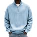 Men's Half-Zip Sweatshirt – 3D Digital Print, High Neck, Trendy Streetwear For Spring & Fall_viptrois.com